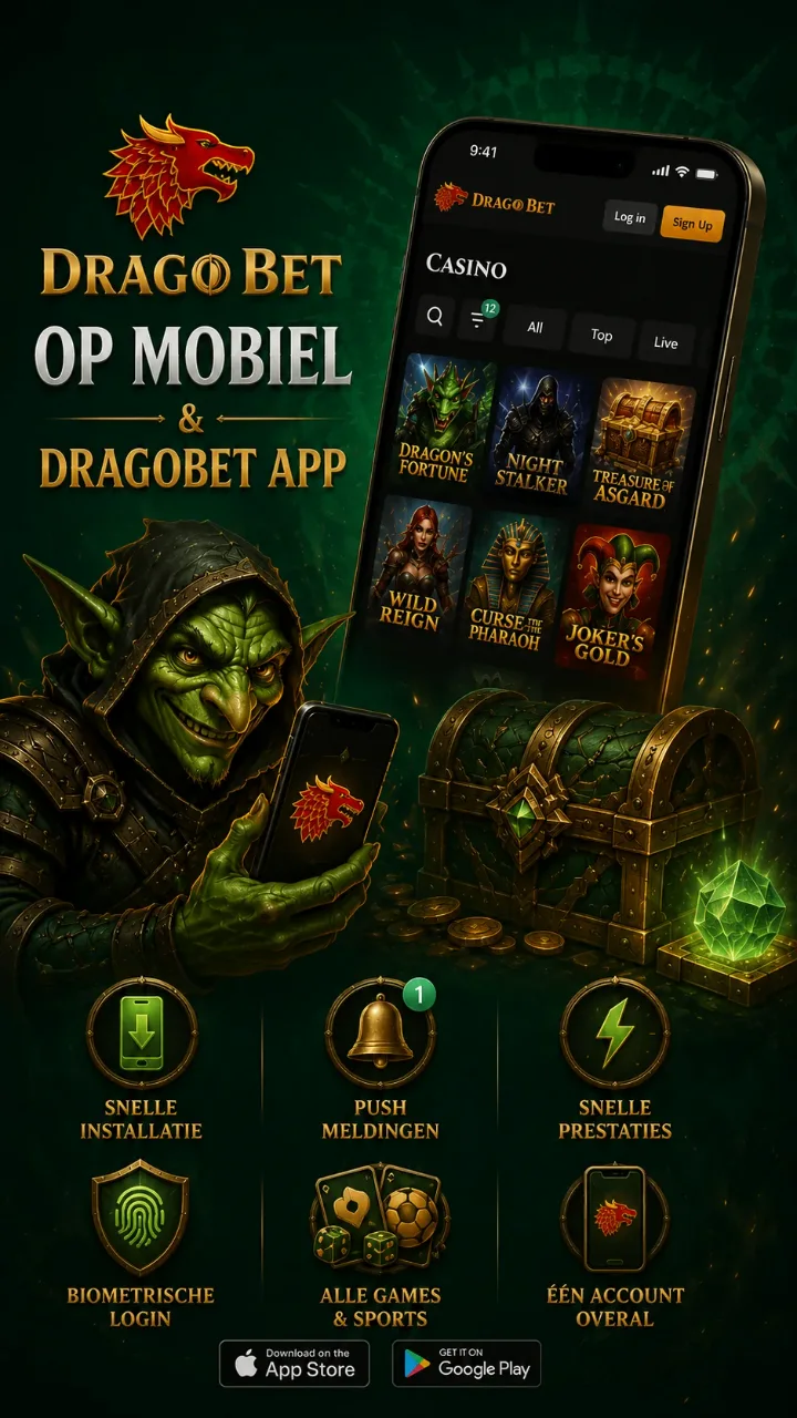 Dragobet op mobiel en de Dragobet App bij Dragobet Casino