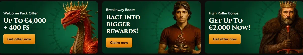 Welkomstpakket: tot €4.000 + 400 gratis spins over vier stortingen bij Dragobet Casino